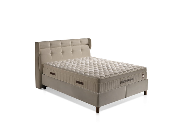 Linen Air Cool Çift Kişilik Yatak Baza Başlık Seti