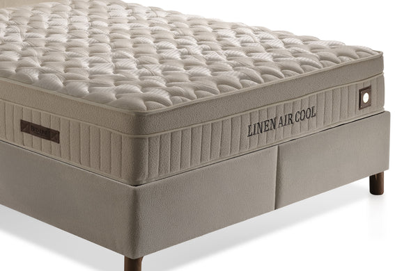 Linen Air Cool Çift Kişilik Yatak Baza Başlık Seti