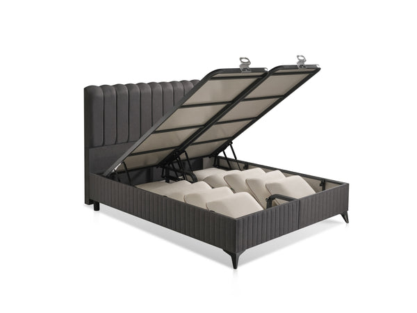 Melanit Çift Kişilik Yatak Baza Başlık Seti