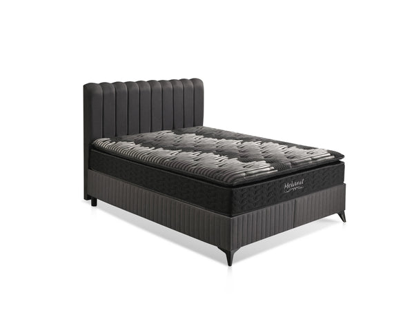 Melanit Çift Kişilik Yatak Baza Başlık Seti