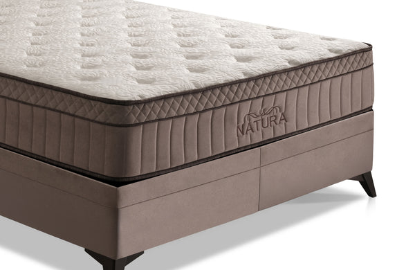 Natura Çift Kişilik Yatak Baza Başlık Seti