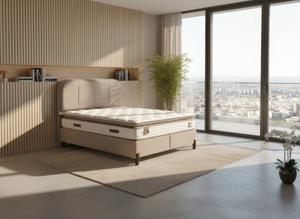 Bamboo Bohem Çift Kişilik Yatak Baza Başlık Seti