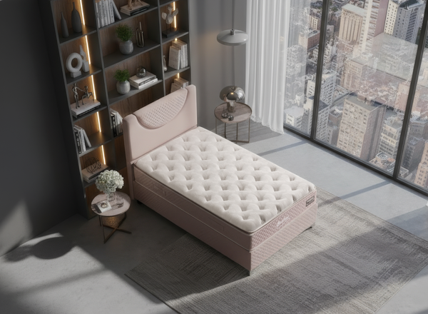 Beatrice Tek Kişilik Yatak Baza Başlık Seti