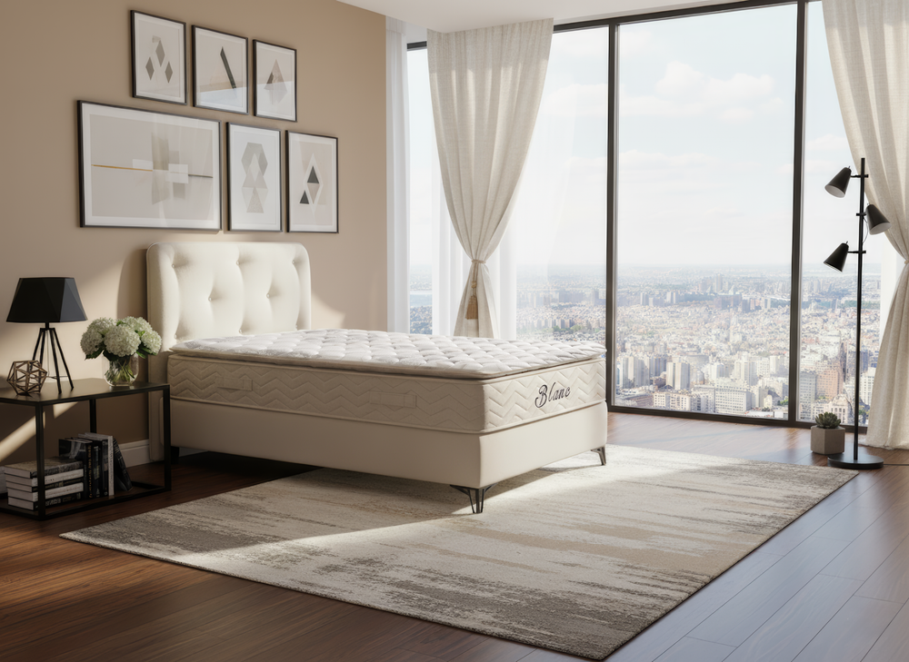 Blanc Tek Kişilik Yatak Baza Başlık Seti