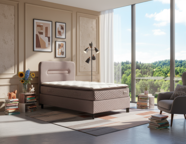 Elera Tek Kişilik Yatak Baza Başlık Seti