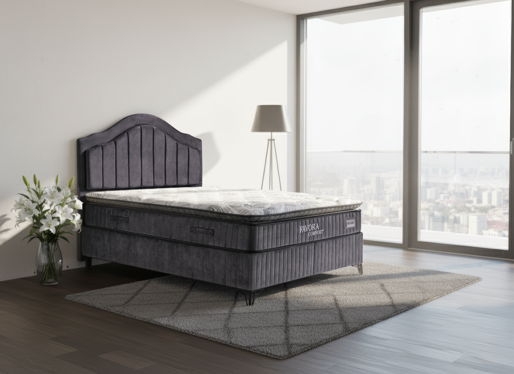 Favora Comfort Çift Kişilik Yatak Baza Başlık Seti