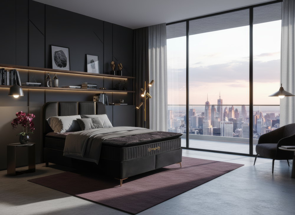 Magnolia Visco Çift Kişilik Yatak Baza Başlık Seti