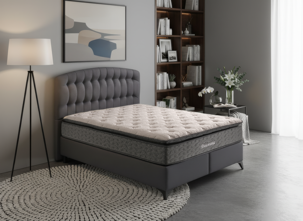 Panorama Çift Kişilik Yatak Baza Başlık Seti