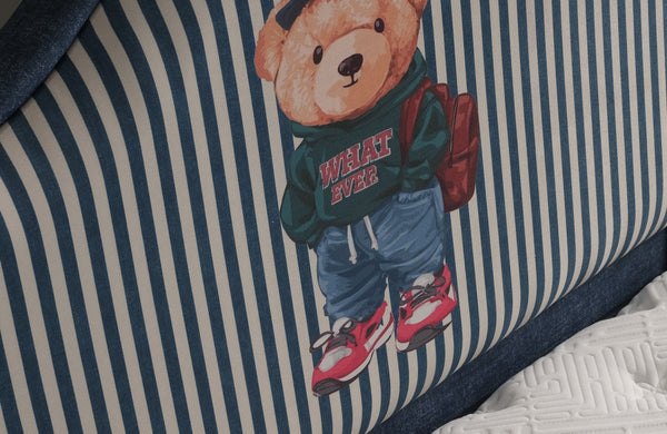 Happy Bear Boys Tek Kişilik Yatak Baza Başlık Seti