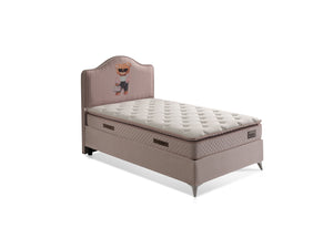 Happy Bear Girls Tek Kişilik Yatak Baza Başlık Seti