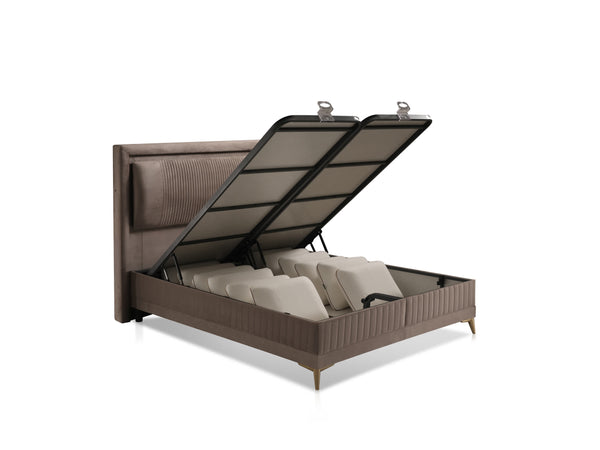 Pure Touch Linen Çift Kişilik Yatak Baza Başlık Seti